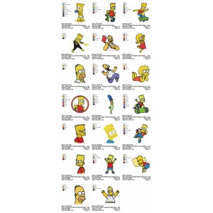 Collection 20 The Simpsons Embroidery Designs 01